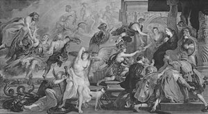 Die Apotheose von Heinrich IV. und die Proklamation der Regentschaft von Maria de Medici