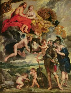 Der Medici-Zyklus: Henri IV (1553-1610) erhält das Porträt von Marie de Medici (1573-1642), 1621-25 von Peter Paul Rubens
