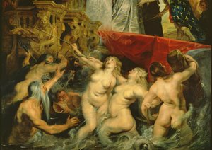 Der Medici-Zyklus: Die Landung von Marie de Medici in Marseille von Peter Paul Rubens