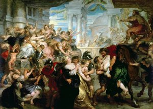 Der Raub der Sabinerinnen, um 1635-40 von Peter Paul Rubens