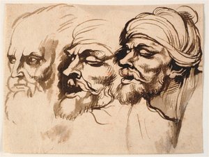 Drei Männerköpfe von Peter Paul Rubens