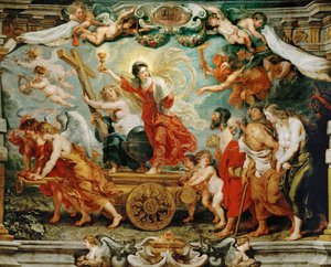 Triumph des Glaubens. Allegorie des Sieges des katholischen Glaubens über die Reformation von Peter Paul Rubens