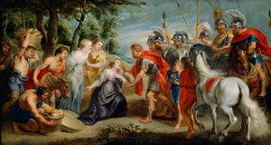 David trifft Abigail, ca. 1620-5