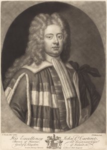 John, Lord Carteret von Peter Pelham after Sir Godfrey Kneller