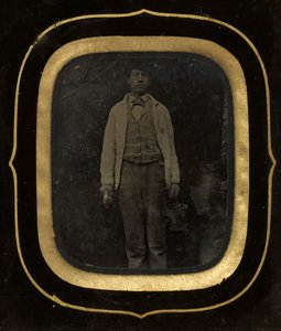 Mann mit Eimer und Pinsel, späte 1850er-60er Jahre