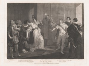 Hero ohnmächtig in der Kirche, Shakespeare, Viel Lärm um nichts, zuerst veröffentlicht 1789, neu aufgelegt 1852