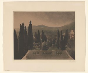 Aussicht von einem Balkon von Peter Vilhelm Ilsted (signed by artist)