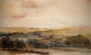 Eine entfernte Ansicht von Lowther Castle, Westmorland