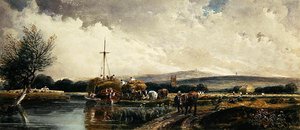 Ein Dorf in der Nähe von Dorking von Peter de Wint