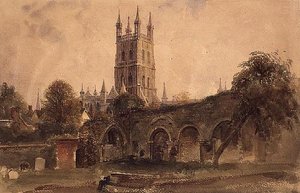 Gloucester Kathedrale mit den Ruinen der St. Catherine