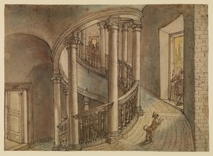 Belvedere-Treppe, von Bramantes Scala di Chiocciola, im Cortile di San Damaso, Vatikan