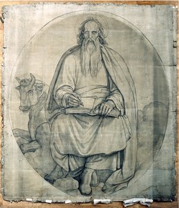 Der Evangelist Lukas. Karton zu den Fresken der Ludwigskirche in München von Peter von Cornelius