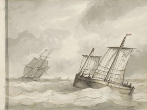 Segelschiffe auf stürmischer See