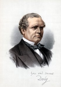 Edward Henry Stanley, 15. Earl of Derby, Premierminister des Vereinigten Königreichs, um 1890 von Petter and Galpin Cassell