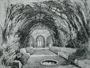Becken im Garten des Klosters San Domingo, Alhambra, Tafel 6 aus 