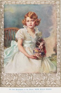 Prinzessin Elizabeth, 7 Jahre alt von Philip Alexius de (after) Laszlo