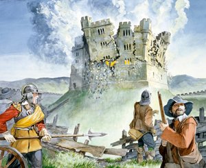 Belagerung im Bürgerkrieg bei Old Wardour Castle, 1644, ca. 1990-2010 von Philip Corke