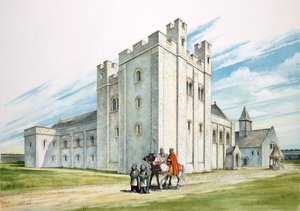 Die Zentralgebäude, Sherborne Old Castle, Dorset