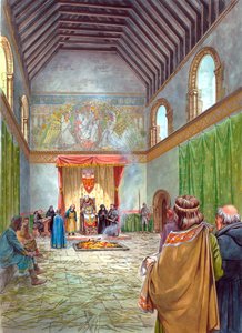 Die große Halle, Sherborne Castle, 13. Jahrhundert