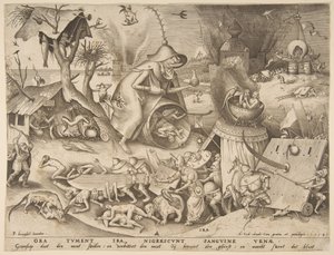 Zorn Ira, aus der Serie Die sieben Todsünden, 1558