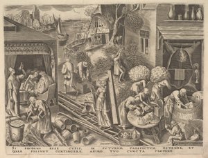 Prudence Prudentia aus Die Tugenden, ca. 1559-60 von Philip Galle