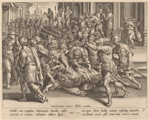 Die Verhaftung des Heiligen Paulus von Philip Galle after Jan van der Straet
