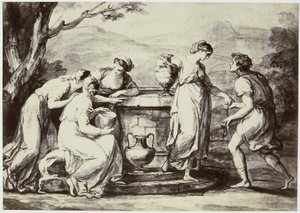 A. Kauffman, Rebecca am Brunnen von Philip Henry Delamotte