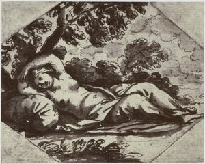 Bischof [Jan de Bisschop], Eine schlafende Schönheit von Philip Henry Delamotte