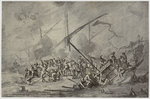 Della Bella, Eine Seeschlacht von Philip Henry Delamotte