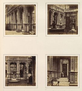 Fassade, Ansichten und Eingangshalle des Renaissancehofs, ca. 1859