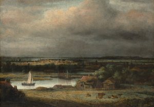 Weite Flusslandschaft von Philip Koninck