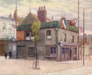 Vine Tavern, Mile End, Blick nach Osten, 1887 von Philip Norman