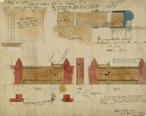 Pläne und Ansichten für The Red House, Bexley Heath, 1859