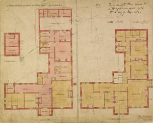 Pläne für das Rote Haus, Bexley Heath, 1859 von Philip Webb