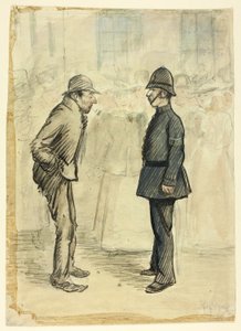 Polizist und Landstreicher