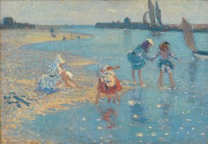 Walberswick, Kinder planschen, 1891