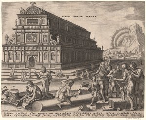 Der Tempel der Diana in Ephesus aus der Serie Die Acht Weltwunder nach Maarten van Heemskerck, 1572