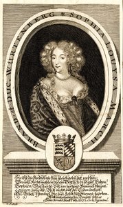Porträt von Sophie Louise von Württemberg-Stuttgart 1642-1702, Markgräfin, ca. 1680