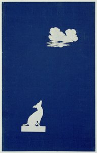 Ein Hund heult den Mond an