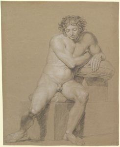 Studie eines sitzenden männlichen Aktes von Philipp Otto Runge