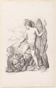 Die Liebe besiegt einen Löwen von Philippe Auguste Hennequin
