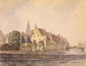 Die Donau bei Straßburg von Philippe Auguste de Peellaert