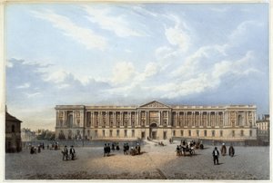 Kolonnade des Louvre - in „Promenade dans Paris et ses environs“, entworfen von Jacottet und Benoist, ca. 1840 von Philippe Benoist