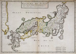 Geografische Karte von Japan erstellt von Pater Philippe Briet, Jesuit und französischer Gelehrter (1601-1668)