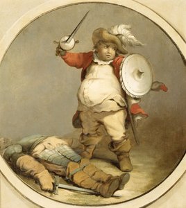 Falstaff mit dem Körper von Hotspur, um 1786 von Philippe Jacques de Loutherbourg