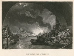 Der Große Brand von London von Philippe Jacques de Loutherbourg
