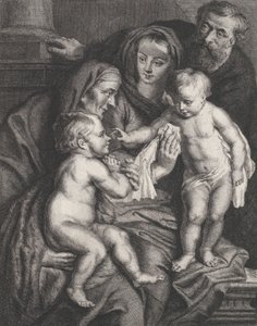 Die Heilige Familie mit der Heiligen Elisabeth und dem kleinen Heiligen Johannes dem Täufer, ca. 1615-75