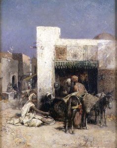 Araber vor einem Haus