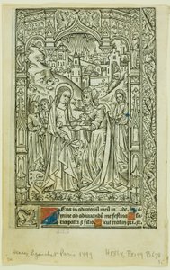 Heimsuchung, aus dem Stundenbuch von Philippe Pigouchet
