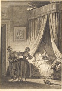 Die Wette der drei Klatschbasen: Die Dienerin von Philippe Triere and Antoine Jean Duclos after Jean Honoré Fragonard